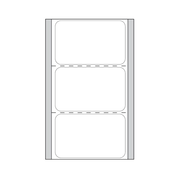 Direct Thermal Piggy Back Label, Individual 1-up 13/16"x1-11/16" White